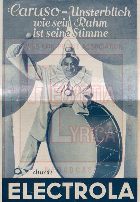Caruso, Catalogue Electrola, Couverture, 1926 (collection Motisi)