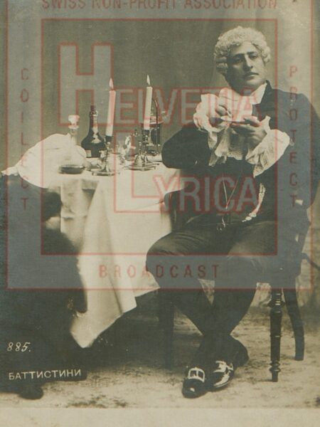 Puccini, Tosca, Battistini, Scarpia (collection Motisi)