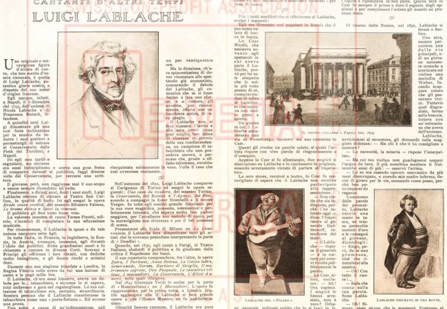 Lablache, Biographie, Hommage, 1913, 1 (collection Motisi)