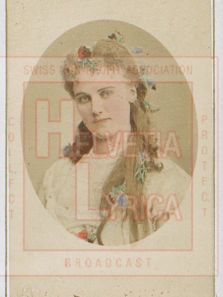 Christine Nilsson dans le costume d'Ophélie du Hamlet d'Ambroise Thomas, Paris (collection Motisi)