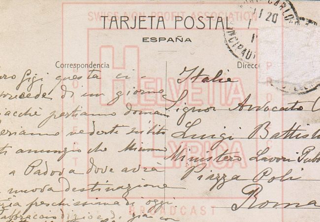 Battistini, Guillaume Tell, carte autographe 2 (collection Motisi)