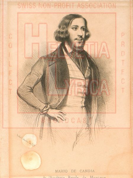 Mario à l'Académie royale de musique, lithographie de Grégoire Caboche et Cie (collection Motisi)
