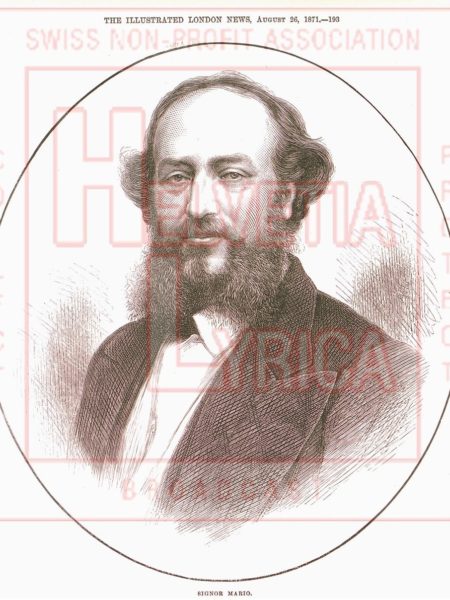Portrait de Mario dans le London Illustrated du 26 août 1871 (collection Motisi)