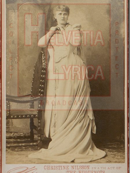 Christine Nilsson dans Les Huguenots de Meyerbeer, New York (collection Motisi)