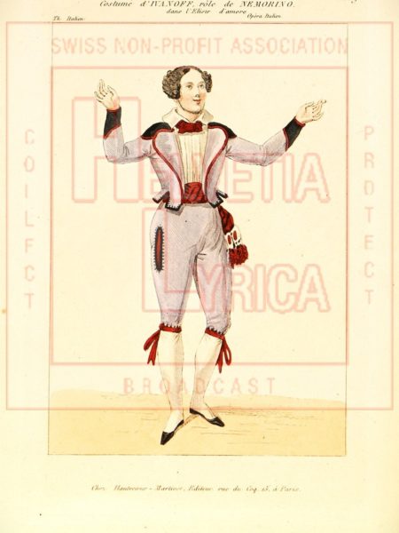 Ivanoff dans le rôle de Nemorino dans Elisir d'amore de Donizetti,  (collection Motisi)