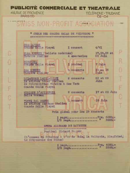 Promotion: Chaliapine, Lauri-Volpi, Dal Monte, Paris, 1930 (collection Motisi)