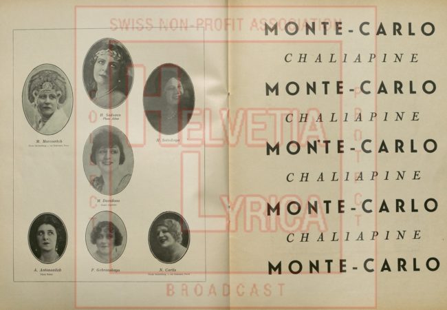 Dargomyjsky: Roussalka. Progamme de l'Opéra Russe de Paris avec Chaliapine, 1930 (collection Motisi)