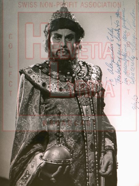Moussorgsky, Boris Godounov, G. London, Autographe, 03.04.1953. (collection Motisi)