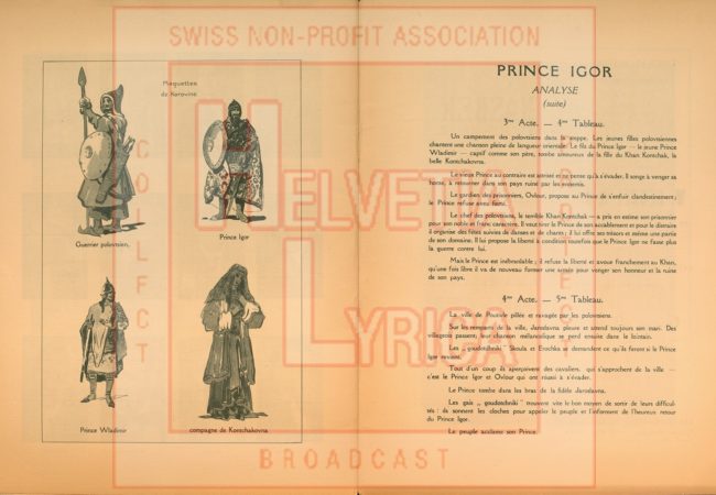 Borodine: Prince Igor. Programme de l'Opéra Privé à Paris, 1929, p. 15 (collection Motisi)